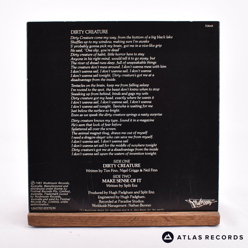 Split Enz - Dirty Creature - 7" Vinyl Record - EX/VG+