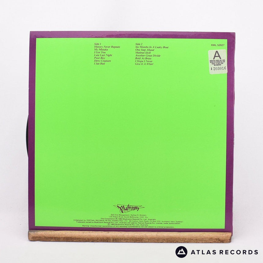 Split Enz - Enz Of An Era - Lyric Sheet A B LP Vinyl Record - EX/EX