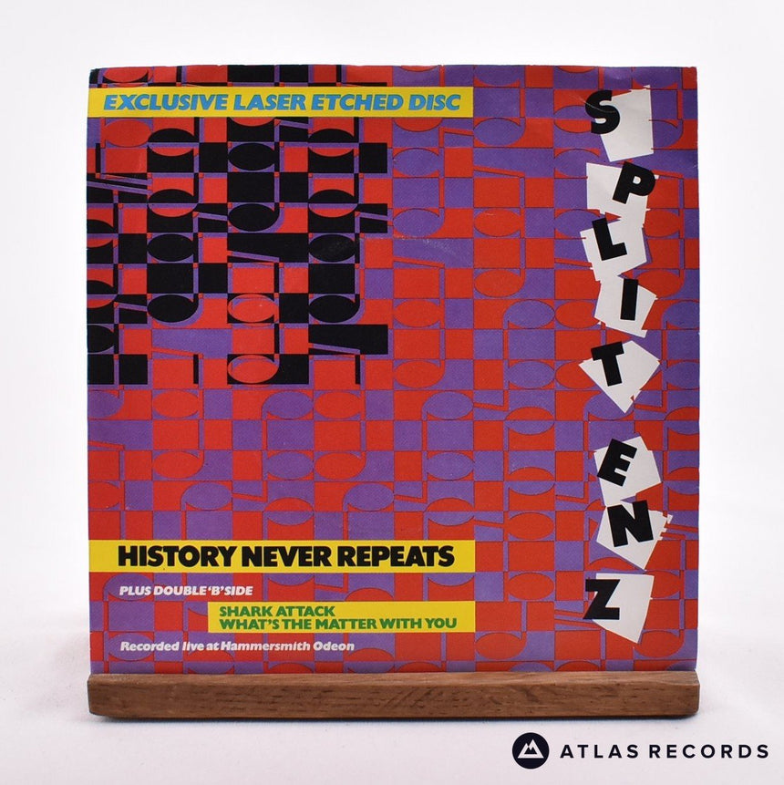 Split Enz - History Never Repeats - Etched 7" Vinyl Record - VG+/EX