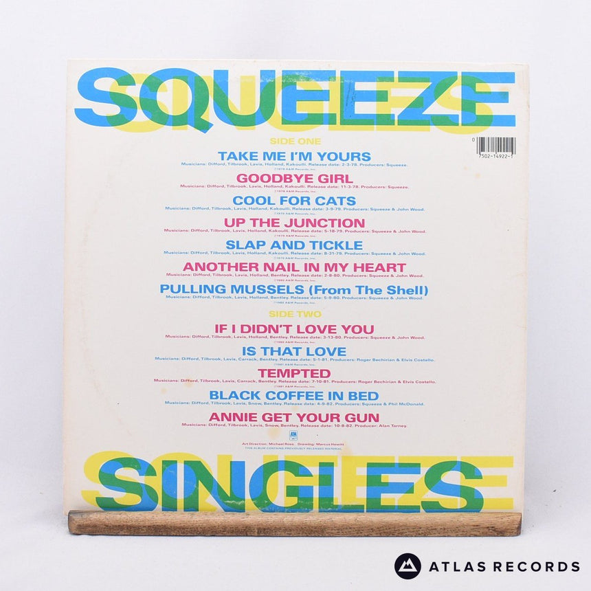 Squeeze - Singles - 45's And Under - Us A B LP Vinyl Record - VG+/EX