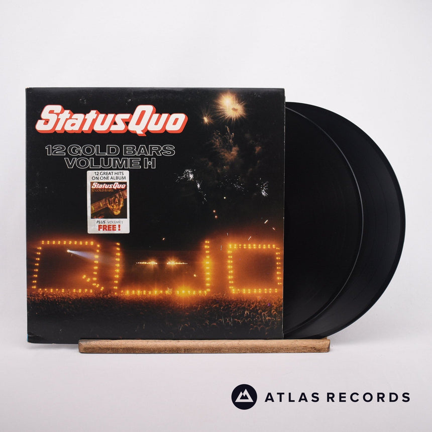 Status Quo 12 Gold Bars Volume 1+1 2 x LP Vinyl Record - Front Cover & Record
