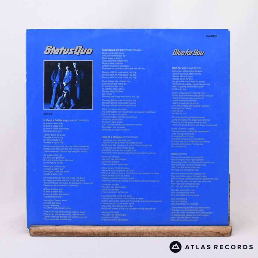 Status Quo - Blue For You - Reissue LP Vinyl Record - VG+/VG+