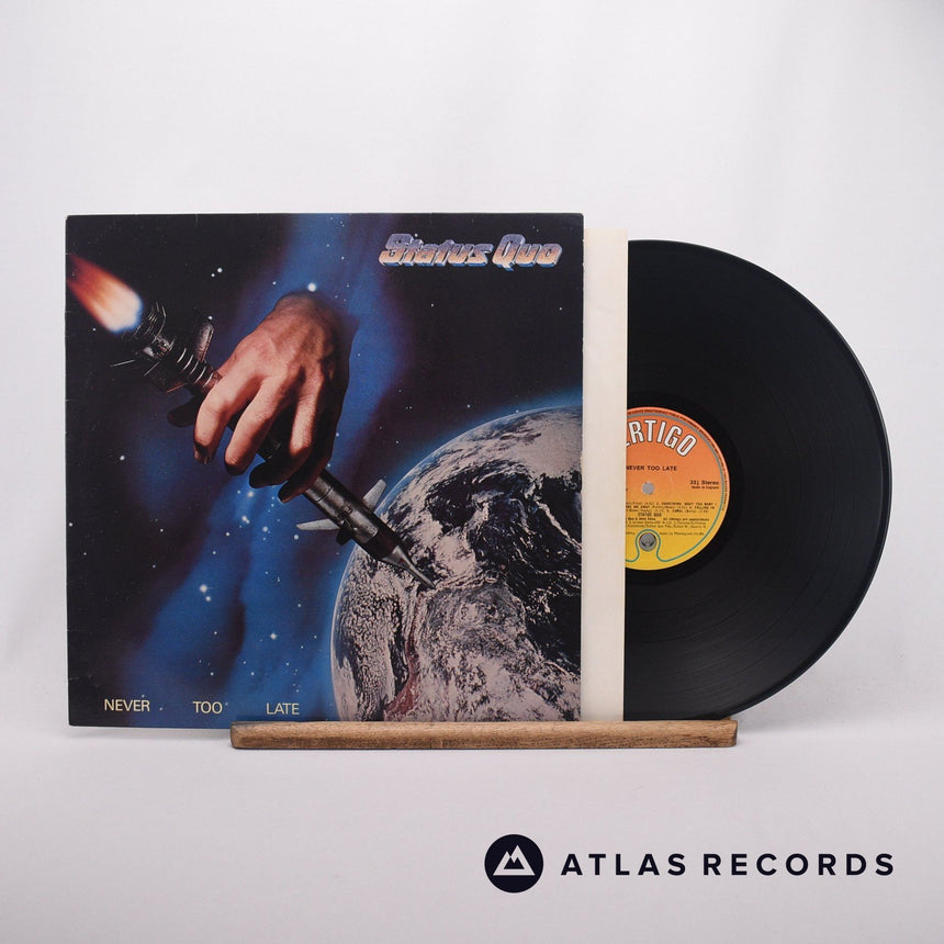 Status Quo Never Too Late LP Vinyl Record - Front Cover & Record