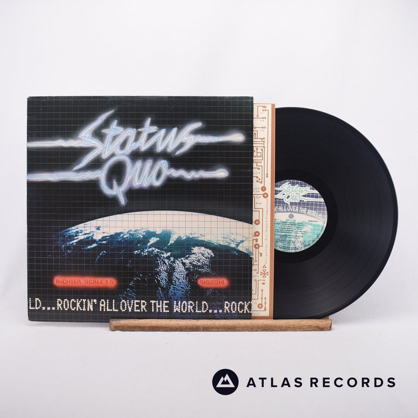 Status Quo Rockin' All Over The World LP Vinyl Record - Front Cover & Record