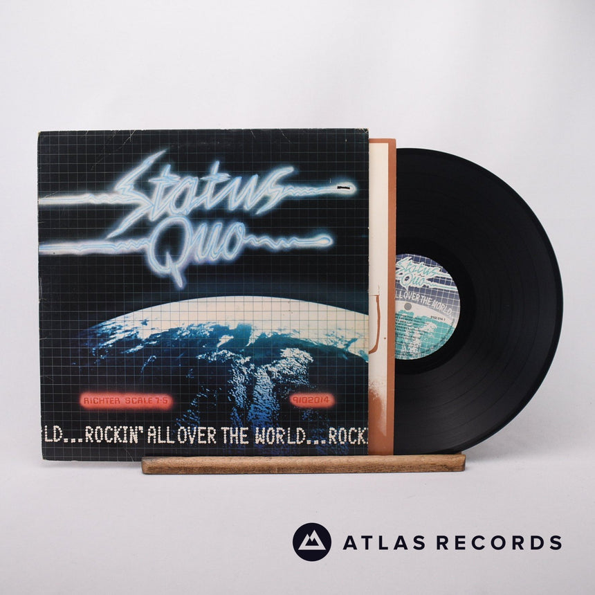 Status Quo Rockin' All Over The World LP Vinyl Record - Front Cover & Record