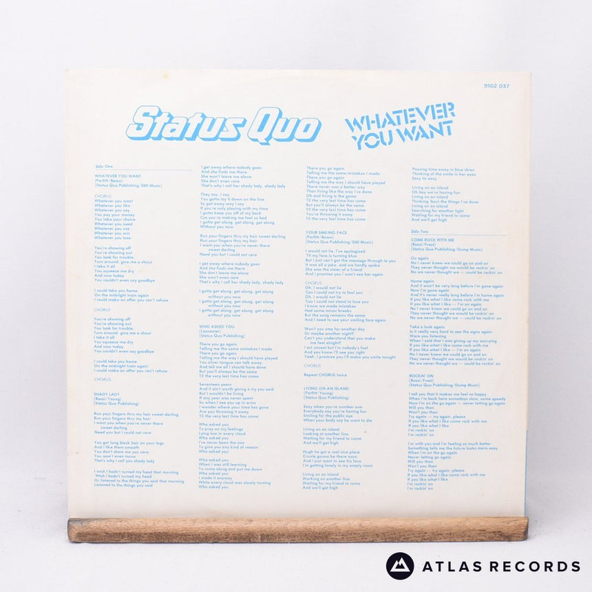 Status Quo - Whatever You Want - LP Vinyl Record - EX/EX