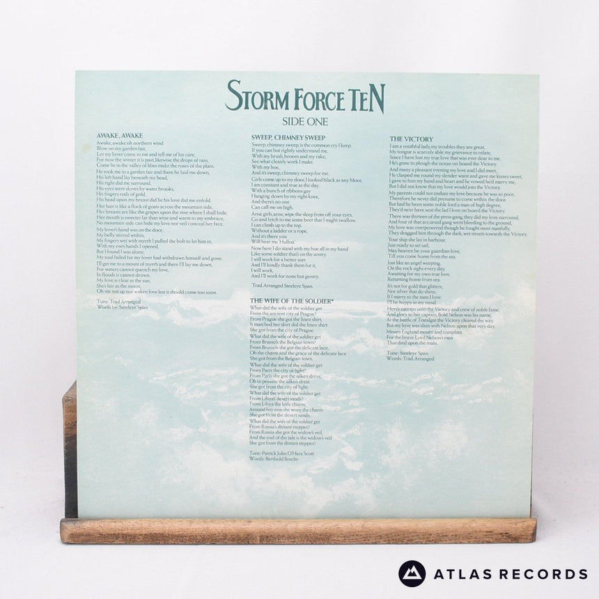 Steeleye Span - Storm Force Ten - Lyric Sheet LP Vinyl Record - EX/VG+