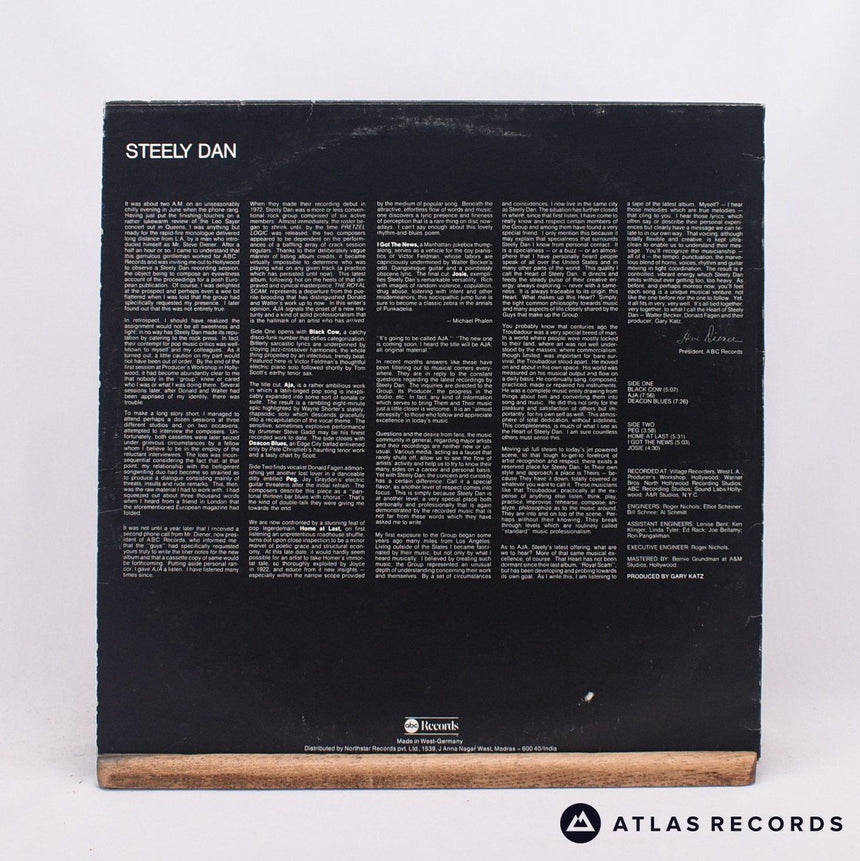 Steely Dan - Aja - Indian -A -B LP Vinyl Record - VG+/EX