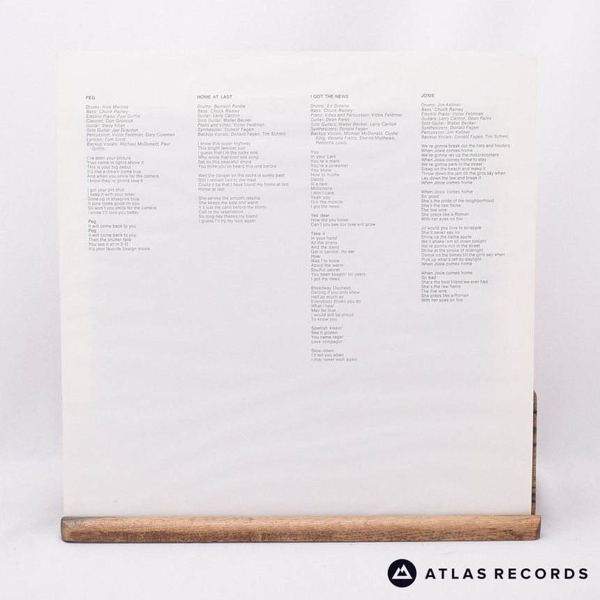 Steely Dan - Aja - Lyric Sheet Us A B LP Vinyl Record - VG+/EX