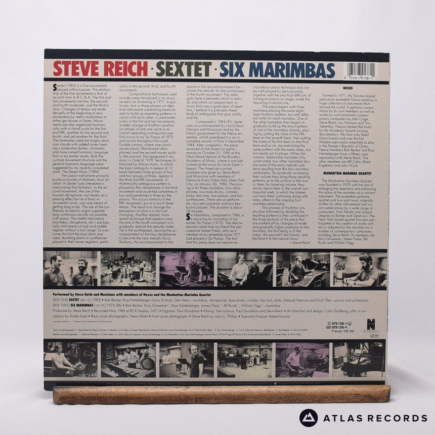 Steve Reich - Sextet · Six Marimbas - -1-A -1-B LP Vinyl Record - EX/EX