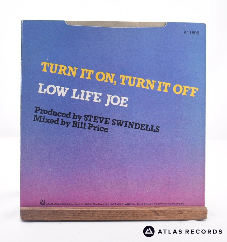 Steve Swindells - Turn It On, Turn It Off - 7" Vinyl Record - VG+/EX