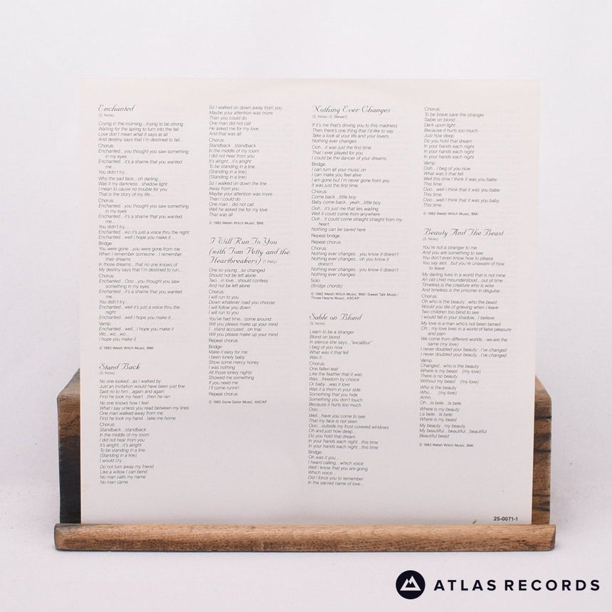 Stevie Nicks - The Wild Heart - Insert Lyric Sheet LP Vinyl Record - EX/EX