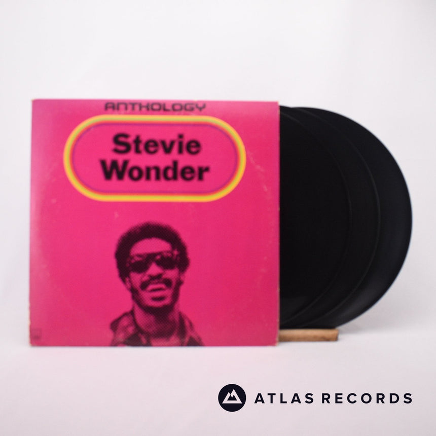 Stevie Wonder Anthology 3 x LP Vinyl Record - Front Cover & Record
