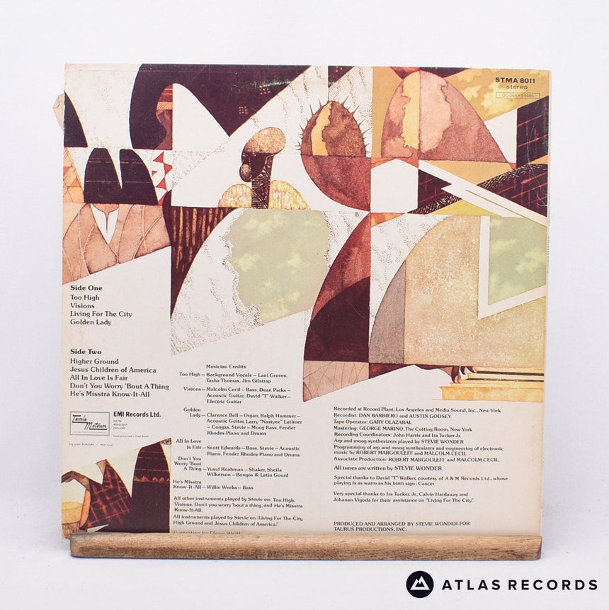 Stevie Wonder - Innervisions - A-5 B-2 LP Vinyl Record - EX/VG+