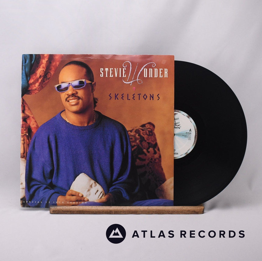 Stevie Wonder Skeletons 12" Vinyl Record - Front Cover & Record