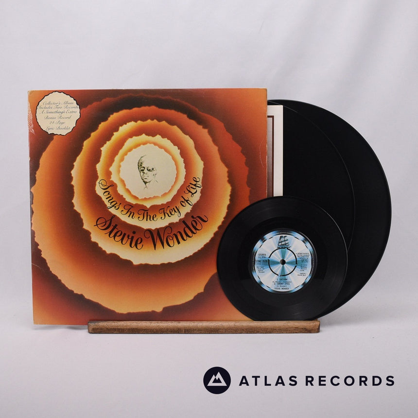 Stevie Wonder Songs In The Key Of Life Double LP + 7" Vinyl Record - Front Cover & Record