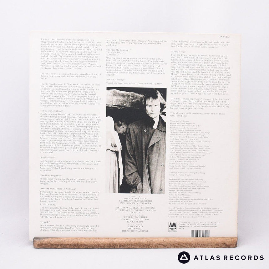 Sting - ...Nothing Like The Sun - Insert 2 x LP Vinyl Record - EX/EX