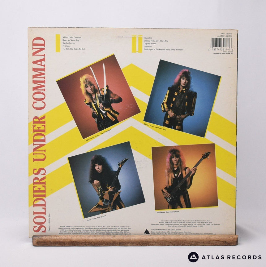 Stryper - Soldiers Under Command - Insert Reissue LP Vinyl Record - VG+/VG+