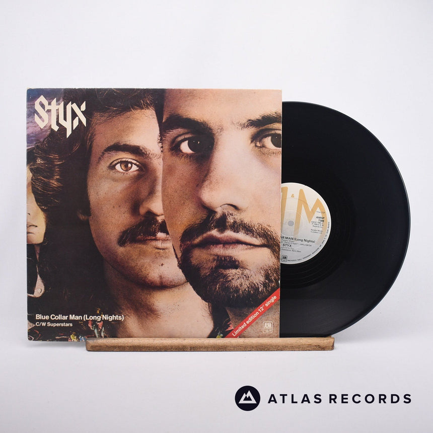 Styx Blue Collar Man 12" Vinyl Record - Front Cover & Record