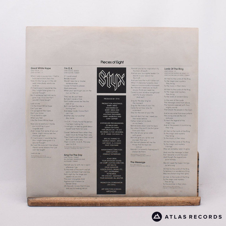 Styx - Pieces Of Eight - Gatefold LP Vinyl Record - VG+/VG+