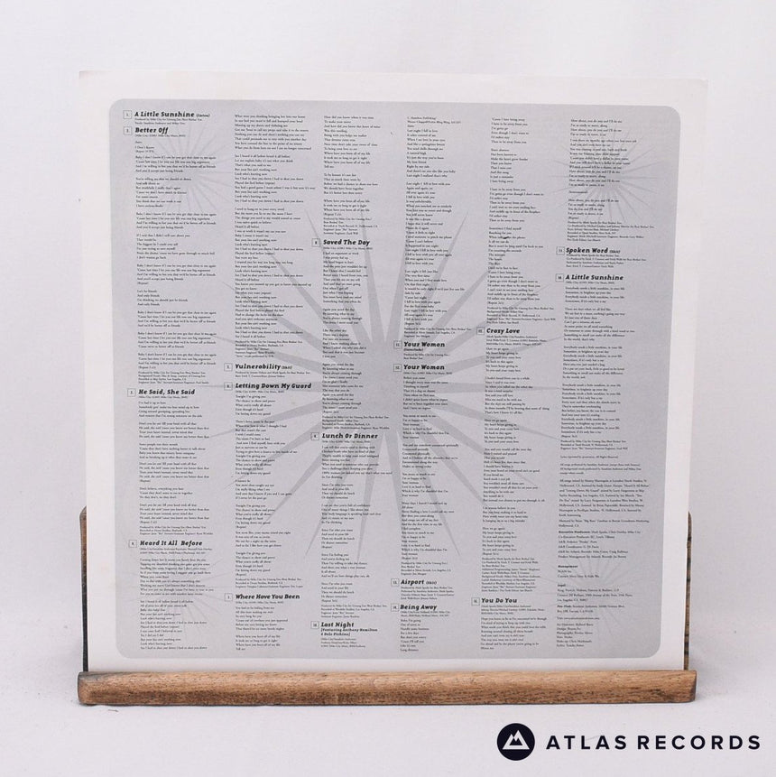 Sunshine Anderson - Your Woman - Lyric Sheet Us A B 2 x LP Vinyl Record - EX/EX