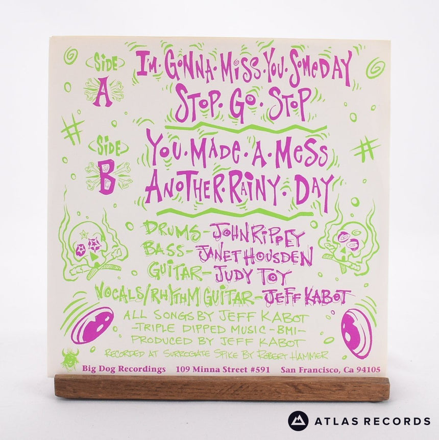 Superkools - I'm Gonna Miss You Someday - Green 7" Vinyl Record - EX/EX