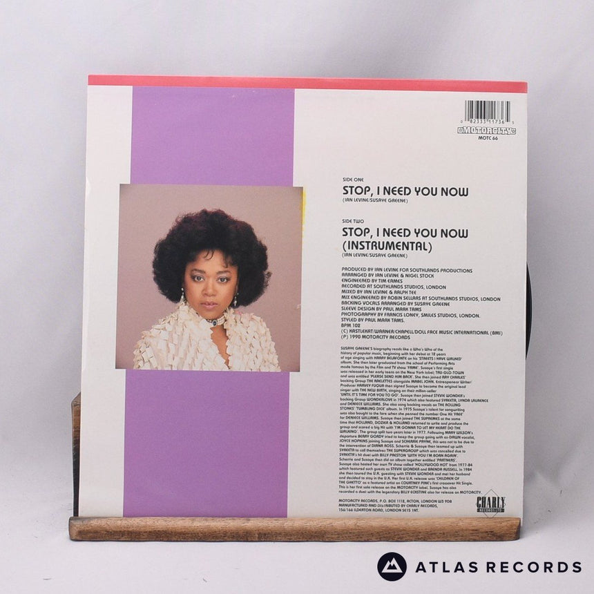 Susaye Greene - Stop, I Need You Now - 12" Vinyl Record - VG+/EX