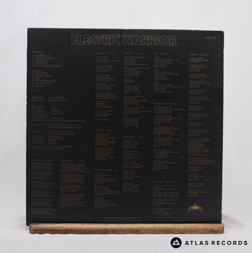 T. Rex - Electric Warrior - Porky A-2 B-2 LP Vinyl Record - VG+/EX