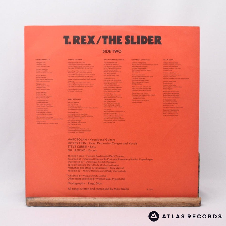 T. Rex - The Slider - First Press A-2U B-2U LP Vinyl Record - VG+/VG+