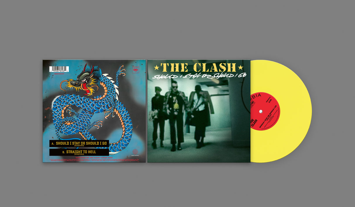 The Clash - Should I Stay Or Should I Go - Sunshine Yellow 7" Vinyl Record