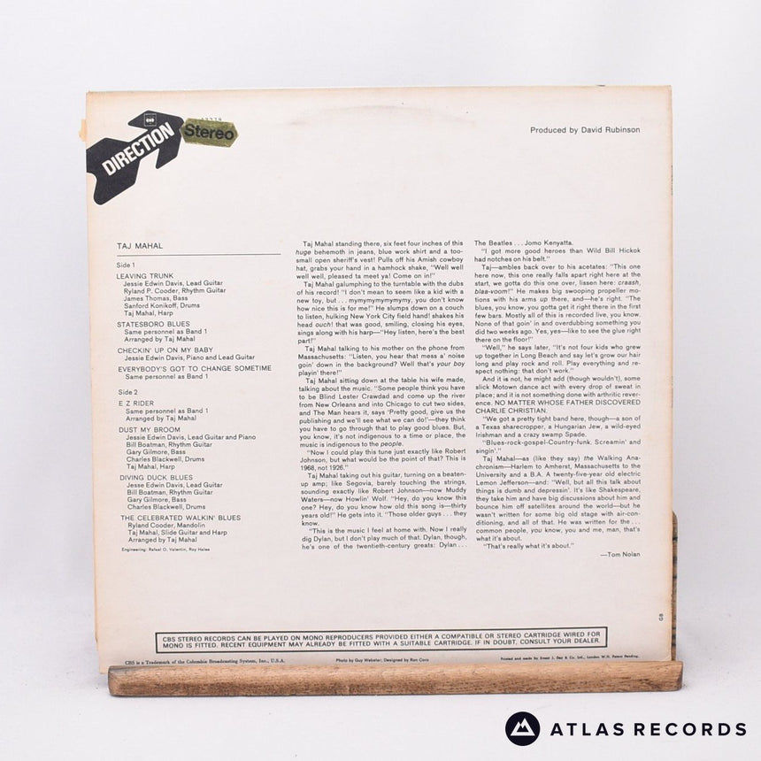 Taj Mahal - Taj Mahal - A1 B1 LP Vinyl Record - VG+/EX