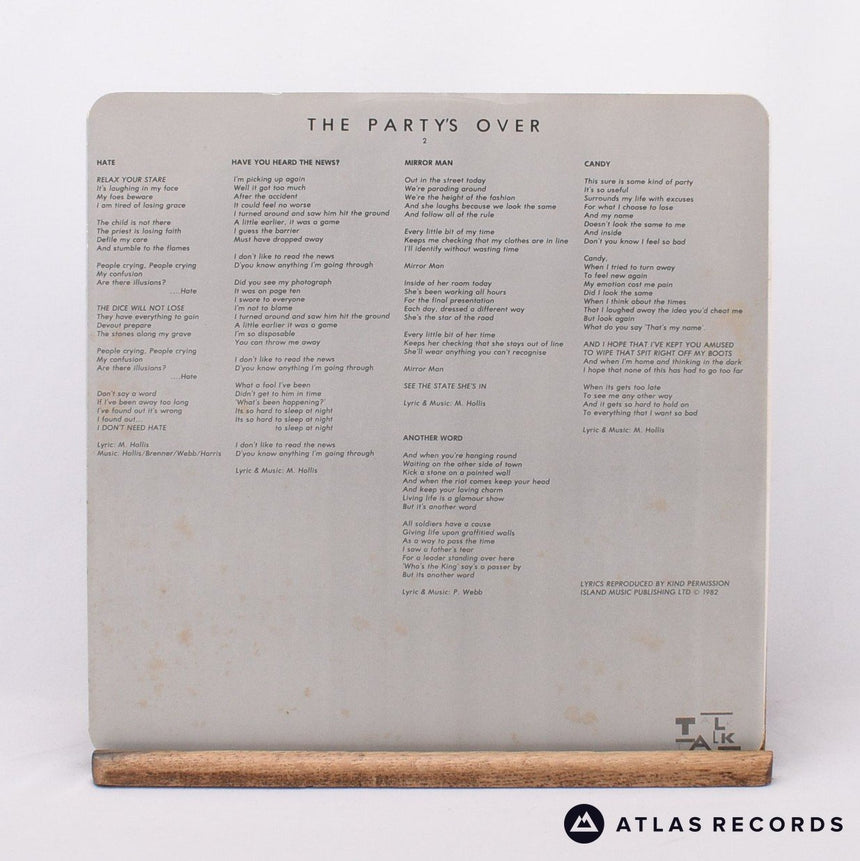 Talk Talk - The Party's Over - LP Vinyl Record - VG+/EX