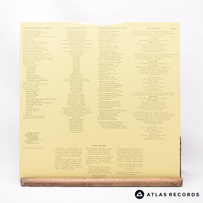 Talking Heads - Naked - Lyric Sheet LP Vinyl Record - EX/VG+