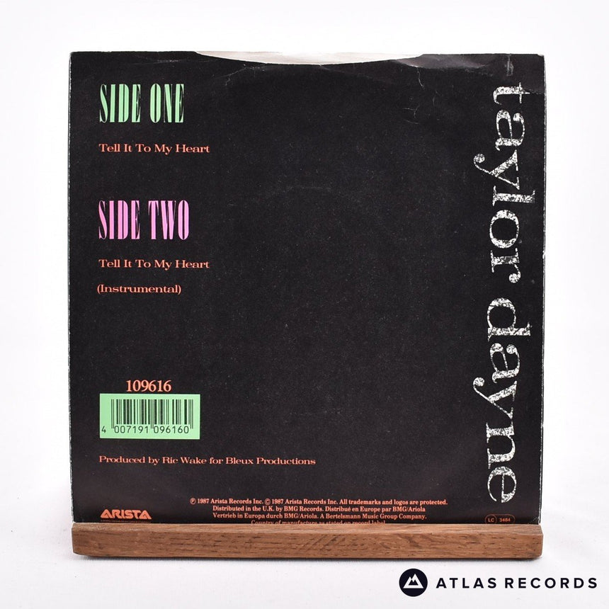 Taylor Dayne - Tell It To My Heart - Mispress 7" Vinyl Record - VG+/EX