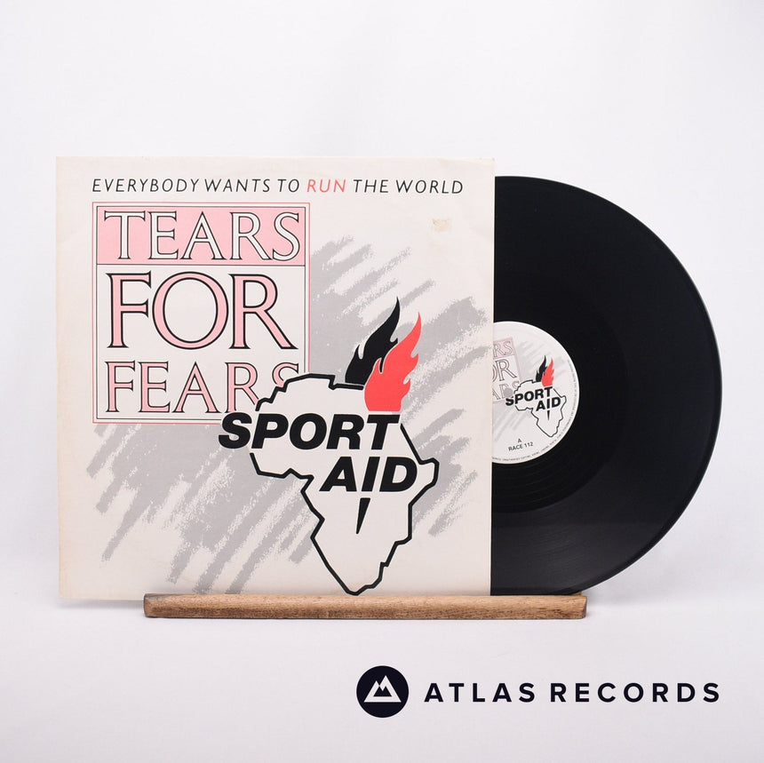Tears For Fears Everybody Wants To Run The World 12" Vinyl Record - Front Cover & Record