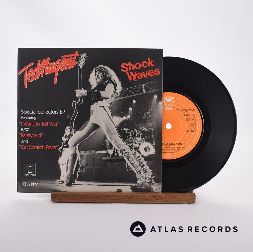 Ted Nugent Shock Waves EP 7" Vinyl Record - Front Cover & Record