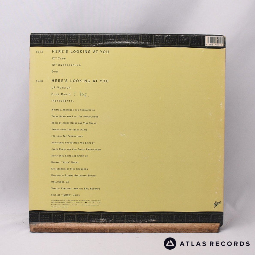 Teena Marie - Here's Looking At You - 12" Vinyl Record - VG+/EX