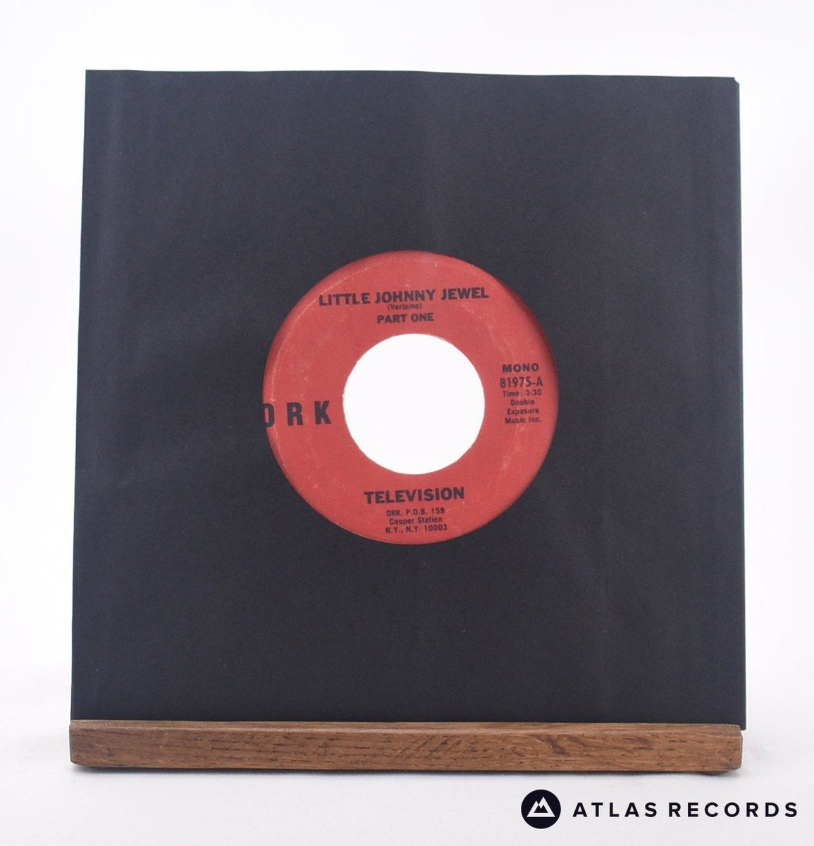 Television Little Johnny Jewel 7" Vinyl Record VG+ Atlas Records