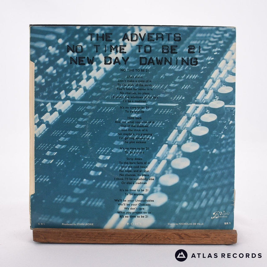 The Adverts - No Time To Be 21 - 7" Vinyl Record - VG+/VG+