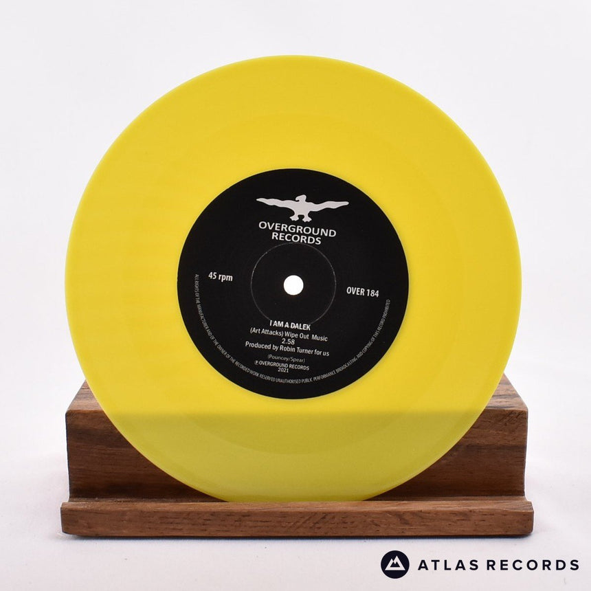 The Art Attacks - I Am A Dalek - Yellow Opaque 7" Vinyl Record - EX/EX