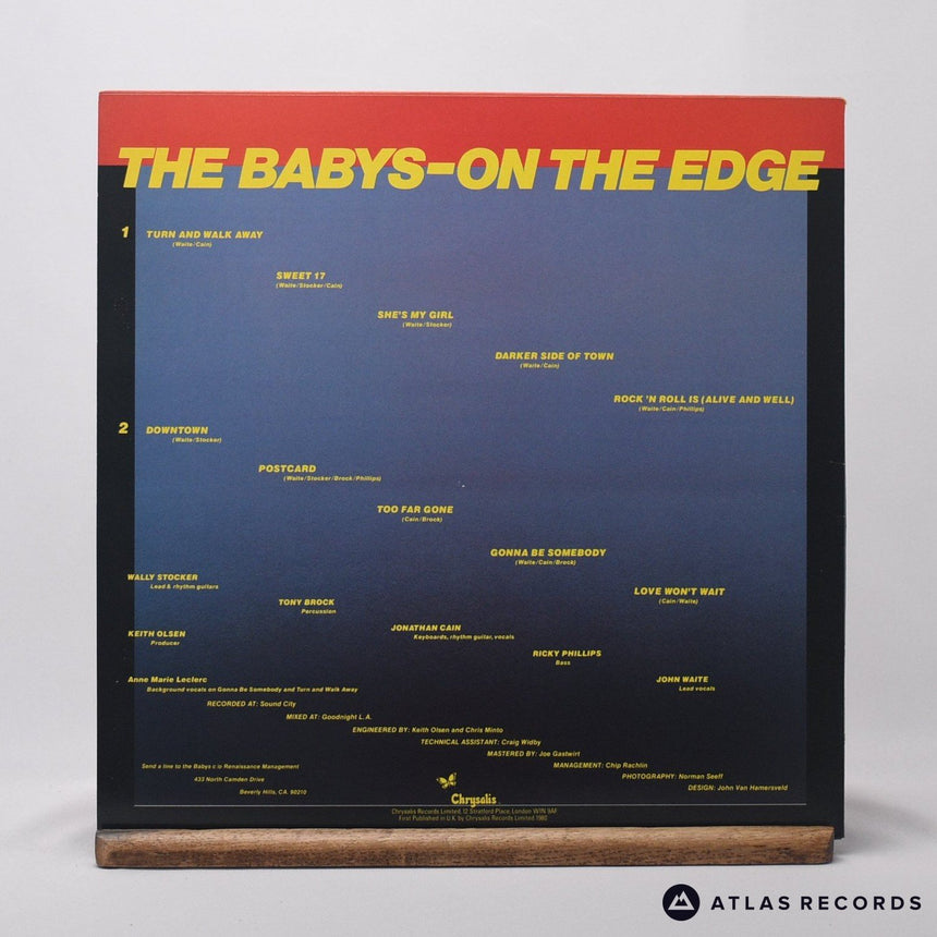 The Babys - On The Edge - LP Vinyl Record - EX/EX