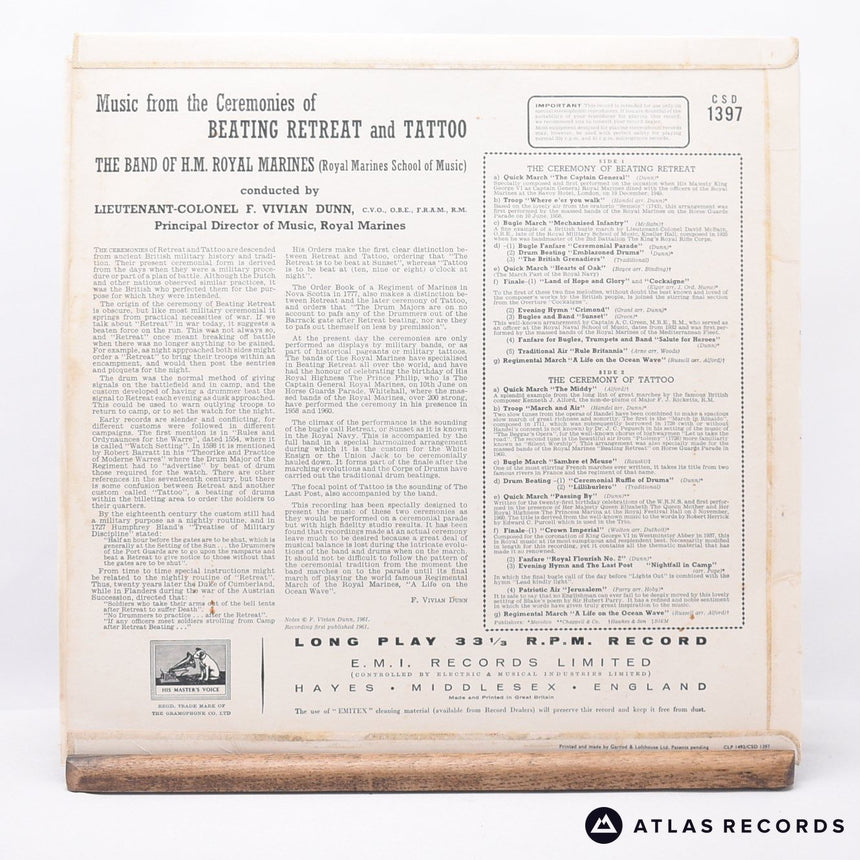 The Band Of H.M. Royal Marines - Music From The Ceremonies Of Beating - LP Vinyl