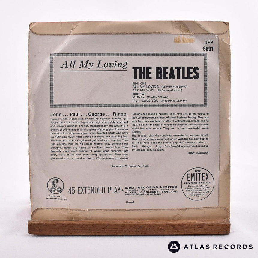 The Beatles - All My Loving - First Press Mono 7" EP Vinyl Record - VG/VG