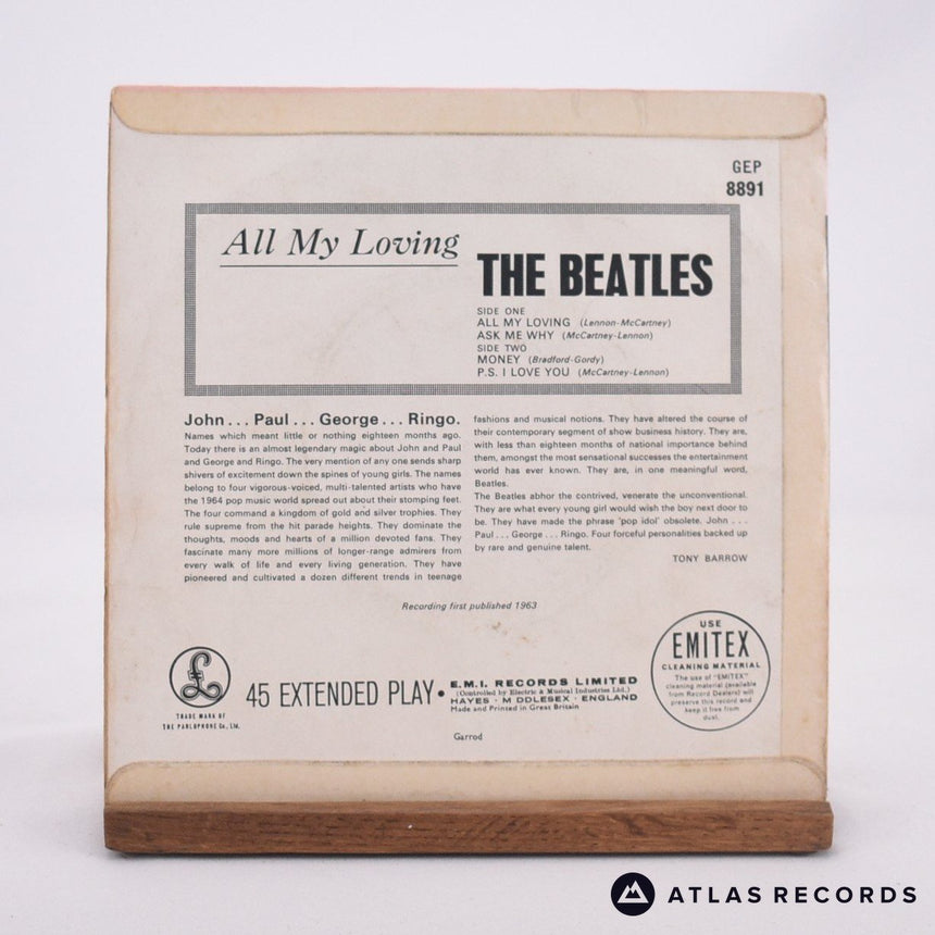 The Beatles - All My Loving - Repress Mono 7" EP Vinyl Record - VG+/VG
