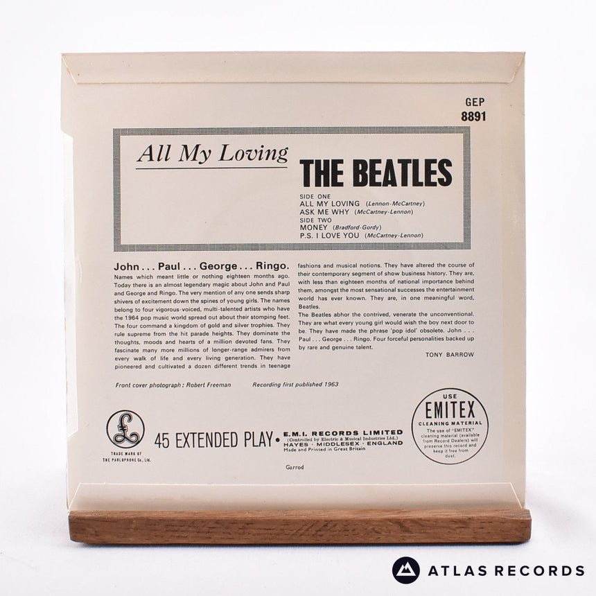 The Beatles - All My Loving - Mono Repress 7" EP Vinyl Record - EX/EX