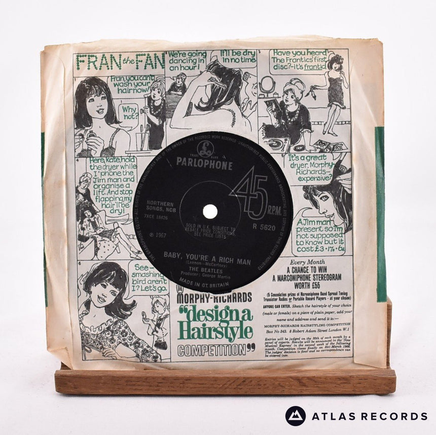 The Beatles - All You Need Is Love - First Press 7" Vinyl Record - VG+/VG+