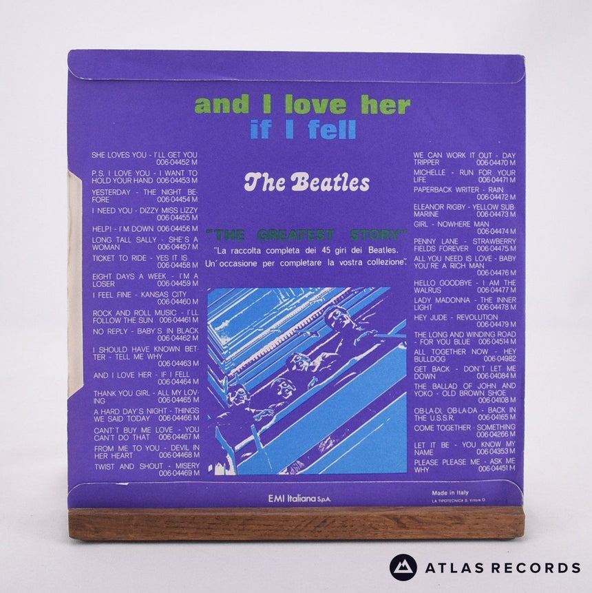 The Beatles - And I Love Her - Reissue Italian 7" Vinyl Record - EX/VG+