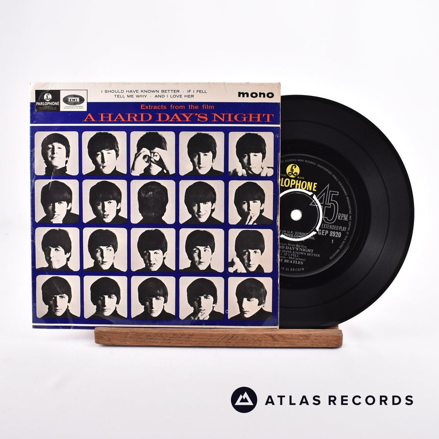 The Beatles Extracts From The Film A Hard Day's Night 7" Vinyl Record - Front Cover & Record