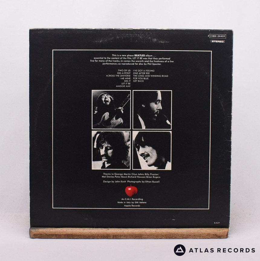 The Beatles - Let It Be - Reissue Italy LP Vinyl Record - VG/VG+