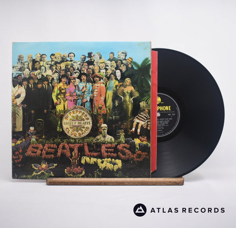 The Beatles Sgt. Pepper's Lonely Hearts Club Band LP Vinyl Record - Front Cover & Record